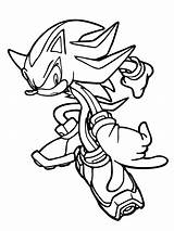Shadow Sonic Coloring Pages Hedgehog sketch template