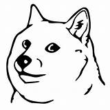 Doge Clipart Dog Meme Coloring Pages Window Decal Die Cut Car Template Clipground sketch template