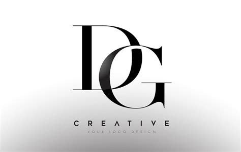 dg dg letter design logo logotype icon concept  serif font