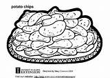 Chips Coloring Potato Bilde Fargelegge Pages Printable Potet Edupics Large sketch template