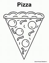 Pizza Coloring Pages Kids Printable Food Print Slice Sheets Colouring Toppings Color Sheet Steve Pyramid Drawing Drawings Cartoon Getcolorings Book sketch template