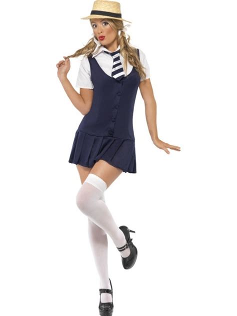 sexy school girl st trinians fancy dress costume ebay