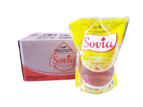 sovia minyak goreng refill   karton isi  pcs jumbo super center