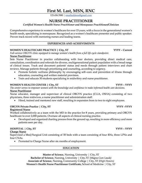 nurse practitioner resume sample professional resume examples topresume