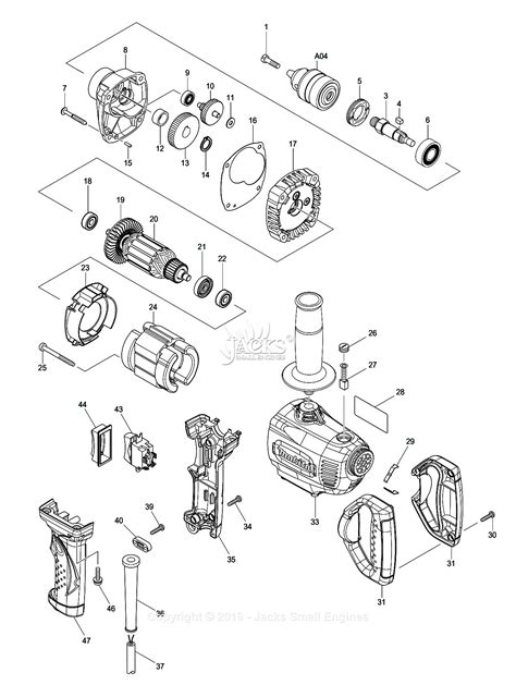 makita ds parts diagram  assembly