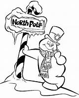 Snowman Coloring Frosty Pages Pole North Getcolorings Printable Color Getdrawings Print sketch template