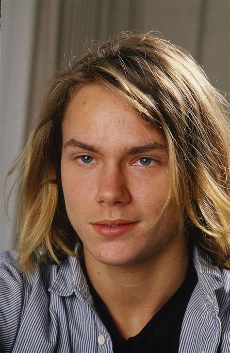 Actor River Phoenix Star Of Stand By Me Poses During A