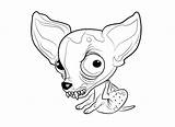 Ugglys Chihuahua Chucky sketch template