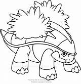 Pokemon Grotle Coloring Pages Printable Kids Drawing Nintendo Copyright sketch template