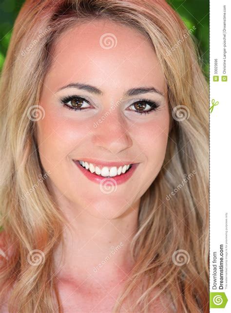 portrait of a beautiful blond woman royalty free stock