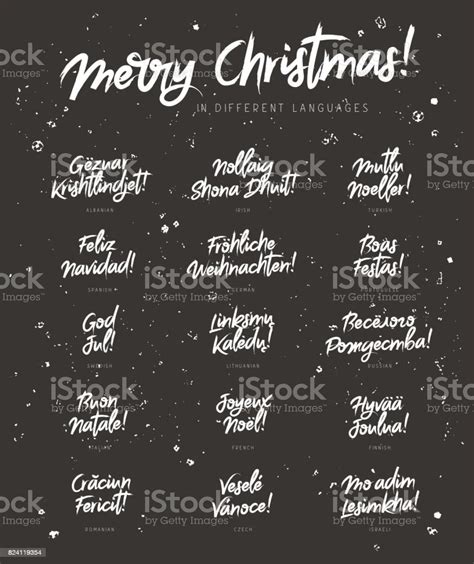 Merry Christmas In Different Languages Stock Illustration Download