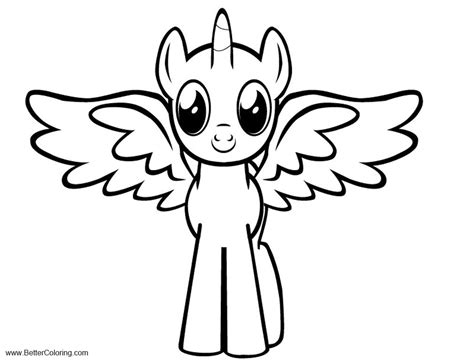 alicorn pages coloring pages