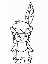 Coloring Children Native American Pages Indian Popular sketch template