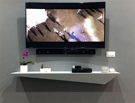 Art.h6005 parete 14 vani porta tv libreria . Lune Design - 'TZENO' Mensola a muro per TV