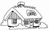 Coloring Pages Houses House Printable Comments Kids sketch template