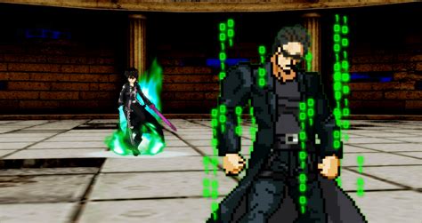 neo  kirito  matrix  sword art  sprite art  origin death battle animator