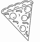 Pizza Coloring Pages Slice Kids Cheese Printable Clipart Drawing Whole Color Board Preschool Sheets Book Choose Food Getcolorings Getdrawings Clipground sketch template