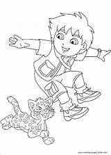 Go Diego Coloring Jaguar Baby Pages Color Printable sketch template