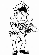 Police Officer Coloring Ticket Speeding Pages Clipart Cartoon Kids Drawing Clip Give Man Officers Printable Hat Colouring Giving Template Books sketch template