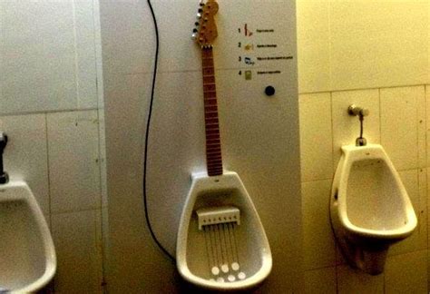 Guitar Pee An Electric Guitar Urinal That Creates Rock Music With Pee