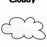 Cloudy Coloring Clouds Colouring Netart Template sketch template