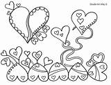 Pages Doodle Hearts Sheets sketch template