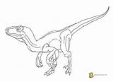 Kolorowanki Druku Jurassic Kolorowanka Velociraptor Raptor sketch template
