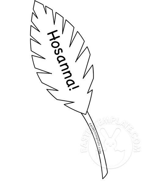 hosanna palm leaf coloring page easter template