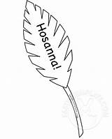 Palm Leaf Drawing Coloring Hosanna Template Easter Getdrawings sketch template