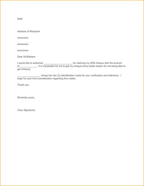 authorization letter  claiming   letter template vrogue