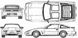 300zx Datsun Blueprints Fairlady 1983 Coupe sketch template