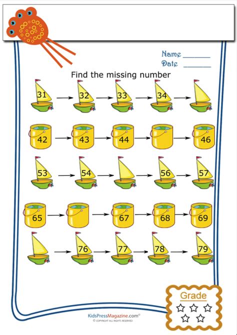 find  missing numbers worksheet  kidspressmagazinecom