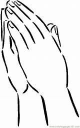 Hands Praying Coloring Clipart Pages Color Body Children Clipground Clipartfest Pdf Coloringpages101 sketch template