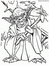 Yoda Maestro Wars Colorear Viejito sketch template