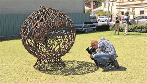 sculpture park unveiled  public forbes advocate forbes nsw