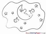 Night Good Coloring Moon Sheet Colouring Pages Title Cards Coloringpagesfree sketch template