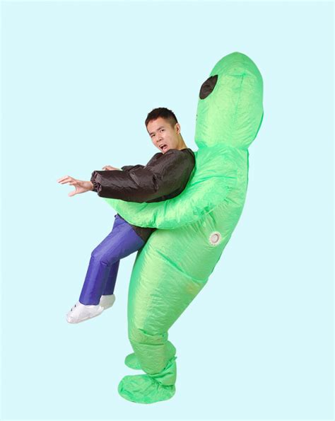 green alien abducting inflatable costume costume party world