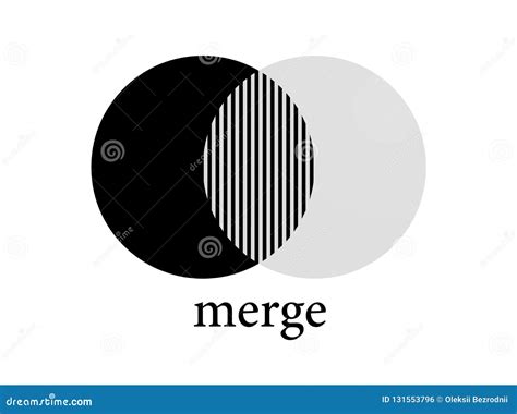 merge fusion icon stock vector illustration  circle