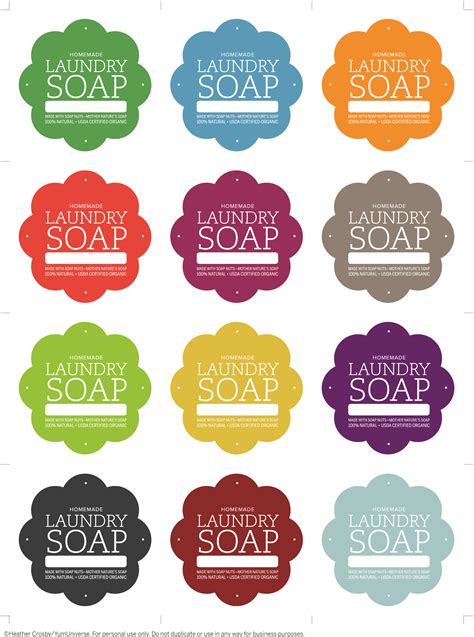 laundry soap labels yumuniverse