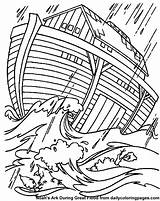 Coloring Ark Noah Noahs Storm Bible Pages Visit Sheets sketch template