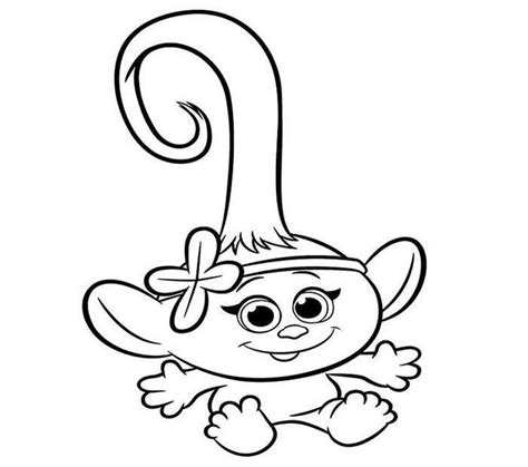 baby poppy troll coloring pages coloring pages
