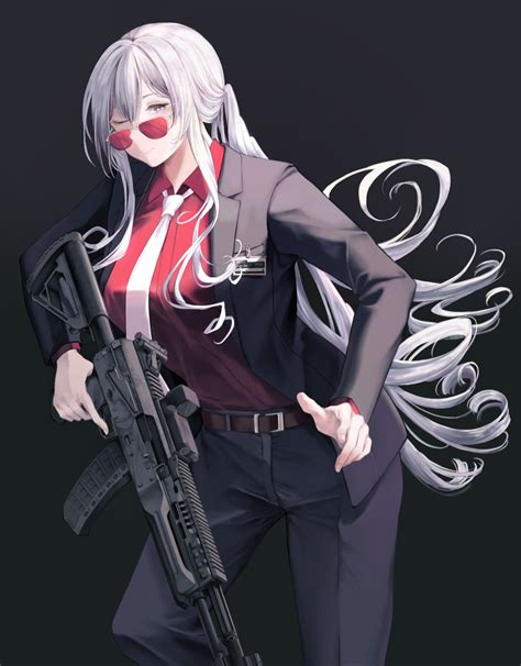 Wallpaper Ak 12 Girls Frontline Girls Frontline Long Hair Silver