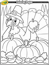 Coloring Pages Thanksgiving Turkey Crayola Fall Color Kids Sheets Cartoon Printable Activity Halloween Print Pumpkins Scarecrow Fun Autumn Patterns Printables sketch template