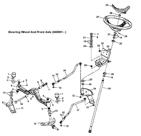 john deere gt steering parts diagram