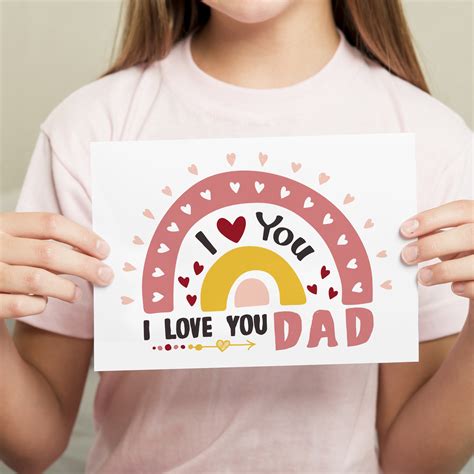 father day printable card  love dad greeting card  etsy