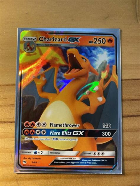 Charizard Gx Pokemon 9 68 Ultra Rare Hidden Fates Pack Fresh M Ebay
