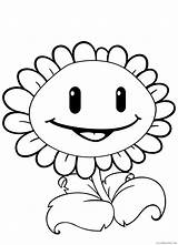 Zombies Plants Vs Coloring Pages Kids Garden Warfare Versus Coloring4free Sunflower Print Plant Color Printable Games Popular sketch template