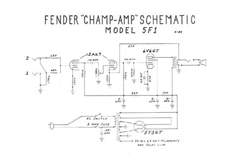 fender champ amp  sch service manual  schematics eeprom repair info