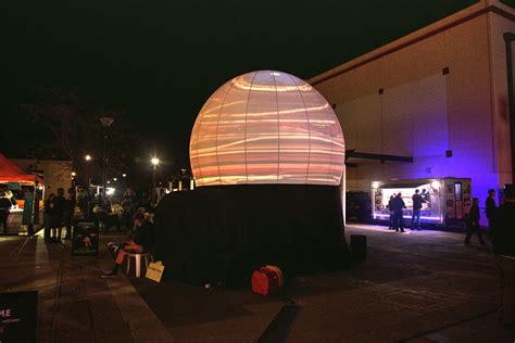 exhibition dome installation mandurah performing arts centre