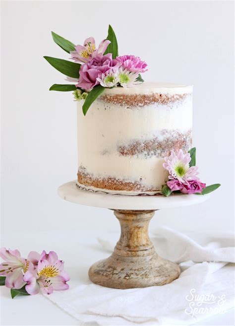 how to frost a flawless semi naked cake sugar and sparrow